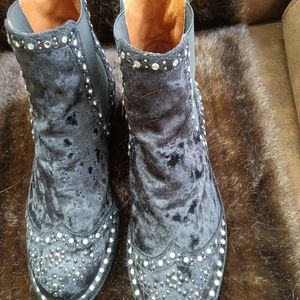 Jeffrey Campbell velvet jeweled boots